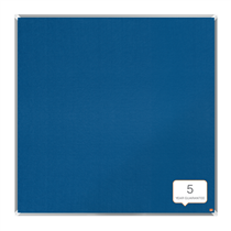Tablero De Anuncios De Fieltro Nobo Premium Plus 1200X1200 Mm Azul