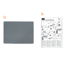 Tablero De Anuncios De Fieltro Nobo Premium Plus 1200X1200 Mm Gris
