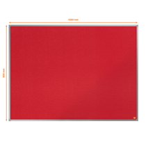 Tablero De Noticias De Fieltro Nobo Essence 1200X900Mm Rojo