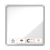 Vitrina De Exteriores Nobo Para 12 Hojas A4 Con Superficie Blanca Magnética Blanco