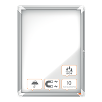 Vitrina De Exteriores Nobo Para 4 Hojas A4 Con Superficie Blanca Magnética Blanco