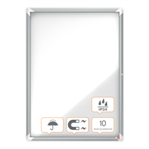 Vitrina De Exteriores Nobo Para 9 Hojas A4 Con Superficie Blanca Magnética Blanco