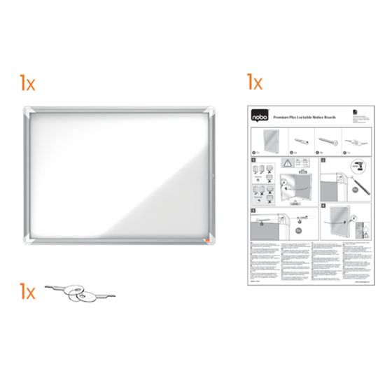 Vitrina De Exteriores Nobo Para 9 Hojas A4 Con Superficie Blanca Magnética Blanco