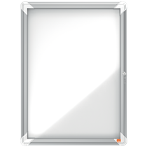 Vitrina De Interior Nobo Para 4 Hojas A4 Con Superficie Blanca Magnética Blanco