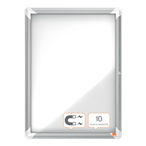 Vitrina De Interior Nobo Para 4 Hojas A4 Con Superficie Blanca Magnética Blanco