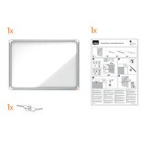 Vitrina De Interior Nobo Para 4 Hojas A4 Con Superficie Blanca Magnética Blanco