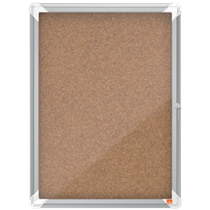 Vitrina De Interior Nobo Para 4 Hojas A4 Con Superficie De Corcho Natural