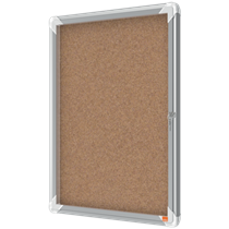 Vitrina De Interior Nobo Para 4 Hojas A4 Con Superficie De Corcho Natural