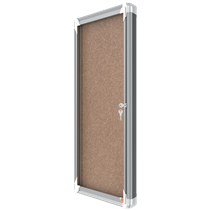 Vitrina De Interior Nobo Para 4 Hojas A4 Con Superficie De Corcho Natural
