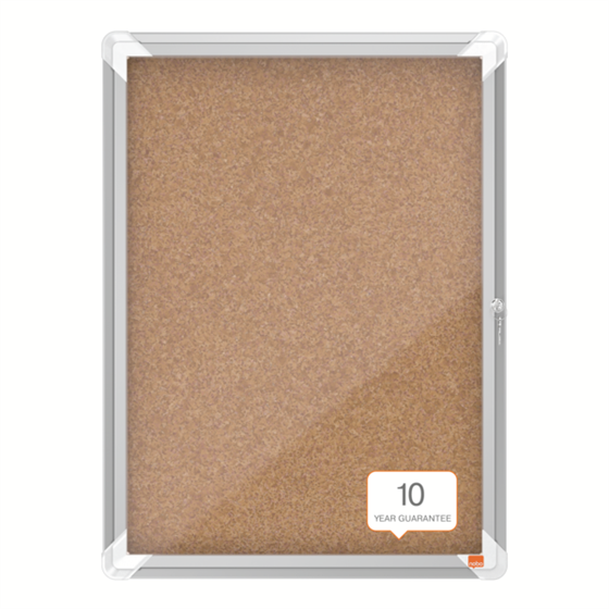 Vitrina De Interior Nobo Para 4 Hojas A4 Con Superficie De Corcho Natural