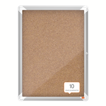Vitrina De Interior Nobo Para 4 Hojas A4 Con Superficie De Corcho Natural