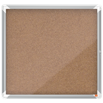 Vitrina De Interior Nobo Para 6 Hojas A4 Con Superficie De Corcho Natural