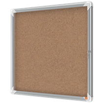 Vitrina De Interior Nobo Para 6 Hojas A4 Con Superficie De Corcho Natural