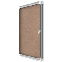 Vitrina De Interior Nobo Para 6 Hojas A4 Con Superficie De Corcho Natural