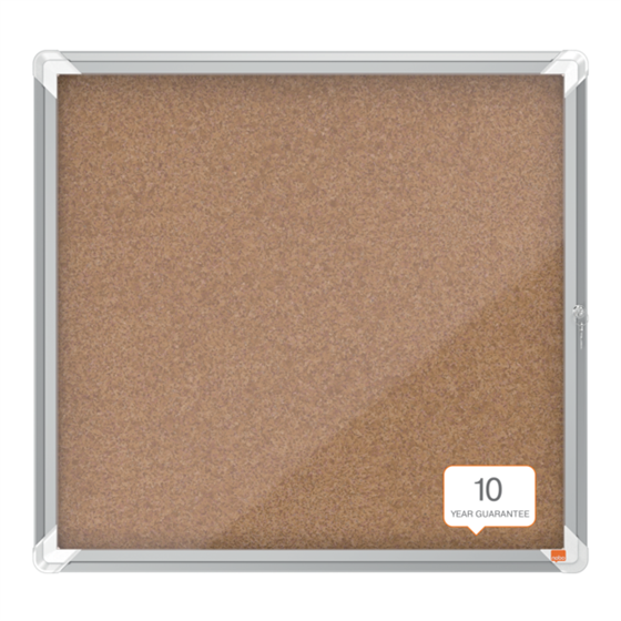 Vitrina De Interior Nobo Para 6 Hojas A4 Con Superficie De Corcho Natural