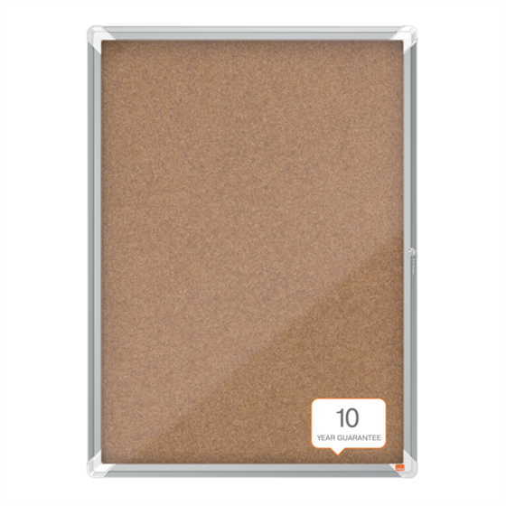 Vitrina De Interior Nobo Para 9 Hojas A4 Con Superficie De Corcho Natural