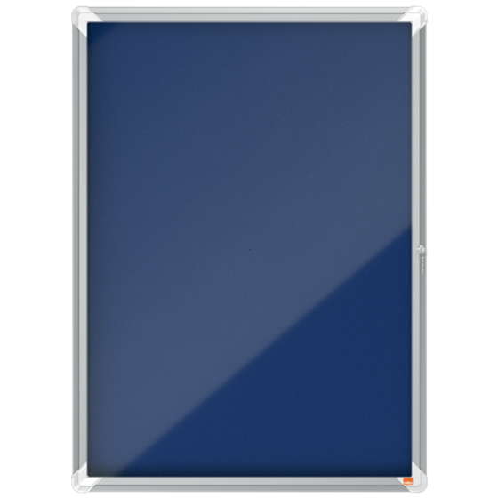 Vitrina Nobo Premium Plus Con Fondo De Fieltro 9Xa4, Gris Azul