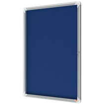 Vitrina Nobo Premium Plus Con Fondo De Fieltro 9Xa4, Gris Azul