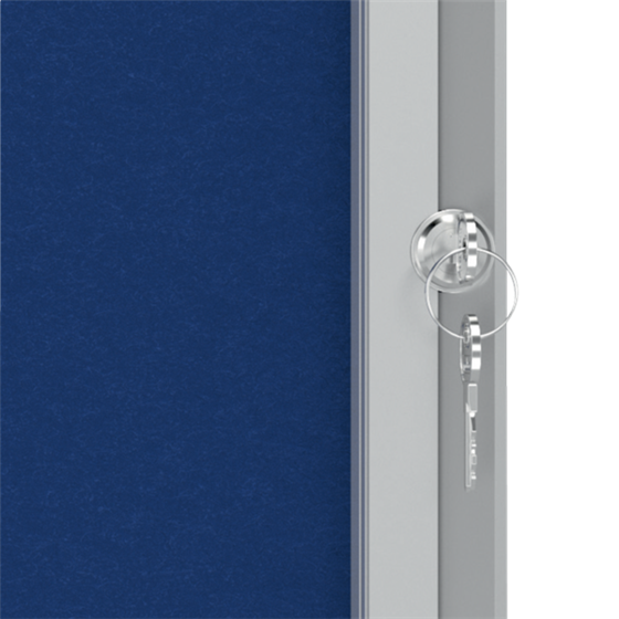 Vitrina Nobo Premium Plus Con Fondo De Fieltro 9Xa4, Gris Azul
