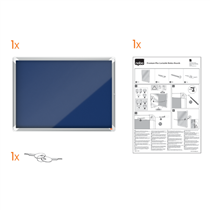 Vitrina Nobo Premium Plus Con Fondo De Fieltro 9Xa4, Gris Azul