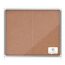 Vitrina Nobo Premium Plus De Puerta Corredera Con Fondo De Corcho 15 X A4 Hojas Natural