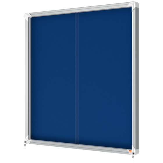 Vitrina Nobo Premium Plus De Puerta Corredera Con Fondo De Fieltro 12Xa4 Hojas, Gris Gris