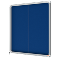 Vitrina Nobo Premium Plus De Puerta Corredera Con Fondo De Fieltro 12Xa4 Hojas, Gris Gris