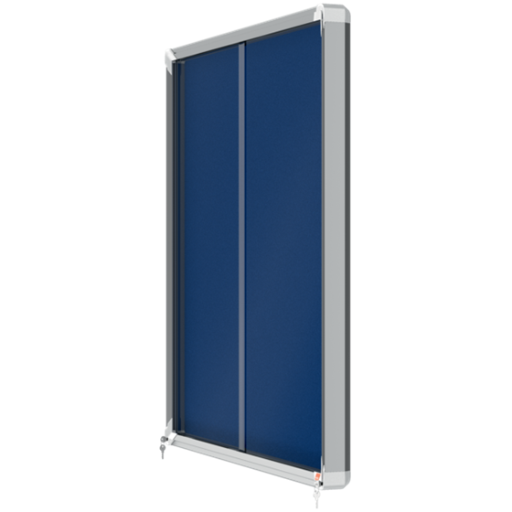 Vitrina Nobo Premium Plus De Puerta Corredera Con Fondo De Fieltro 12Xa4 Hojas, Gris Gris