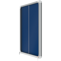 Vitrina Nobo Premium Plus De Puerta Corredera Con Fondo De Fieltro 12Xa4 Hojas, Gris Gris
