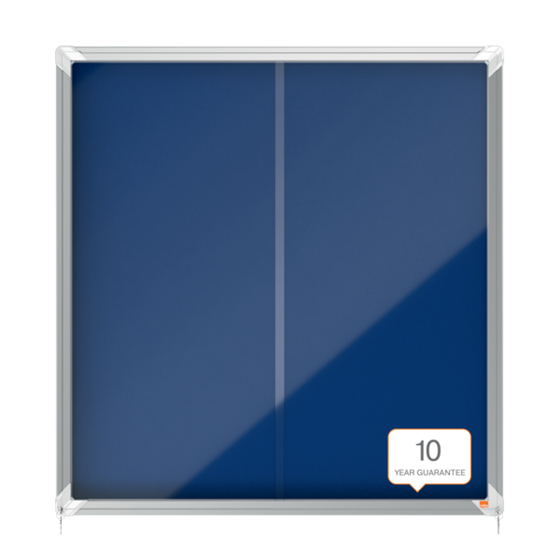 Vitrina Nobo Premium Plus De Puerta Corredera Con Fondo De Fieltro 12Xa4 Hojas, Gris Gris