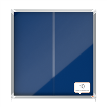 Vitrina Nobo Premium Plus De Puerta Corredera Con Fondo De Fieltro 12Xa4 Hojas, Gris Gris