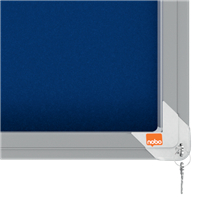 Vitrina Nobo Premium Plus De Puerta Corredera Con Fondo De Fieltro 12Xa4 Hojas, Gris Gris