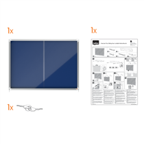 Vitrina Nobo Premium Plus De Puerta Corredera Con Fondo De Fieltro 12Xa4 Hojas, Gris Gris