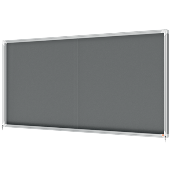 Vitrina Nobo Premium Plus De Puerta Corredera Con Fondo De Fieltro 27Xa4 Hojas, Azul Gris