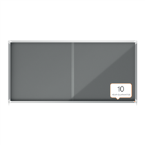 Vitrina Nobo Premium Plus De Puerta Corredera Con Fondo De Fieltro 27Xa4 Hojas, Azul Gris