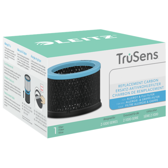 Filtro De Carbono De Repuesto Para Filtro De Alergia Y Gripe Para El Purificador Pequeño Leitz Trusens Z-1000, 1 Paquete