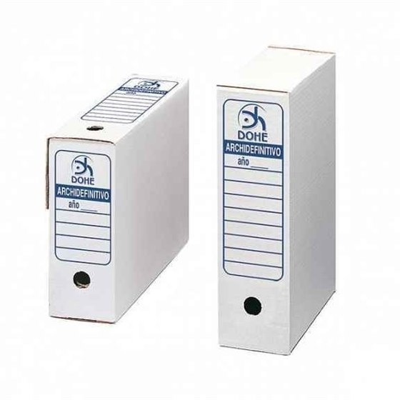 Caja Archivo Definitivo DOHE Cartón Desmontable Tamaño Folio