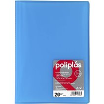 Carpeta Fundas GRAFOPLAS Poliplas Din-A4 20 Hojas Color Azul Translucido
