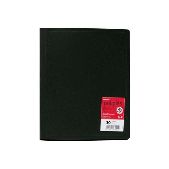 Carpeta Fundas GRAFOPLAS Poliplas Din-A4 30 Hojas Color Negro