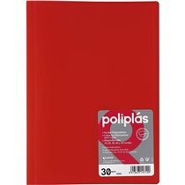 Carpeta Fundas GRAFOPLAS Poliplas Din-A4 30 Hojas Color Rojo Translucido