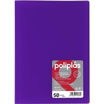 Carpeta Fundas GRAFOPLAS Poliplas Din-A4 50 Hojas Color Violeta Translucido