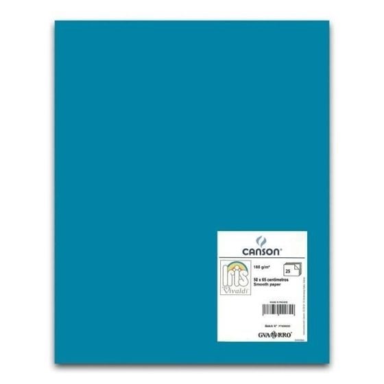 Cartulina CANSON Iris Vivaldi 50 x 65 cm. 185 g. Color Azul Caribe