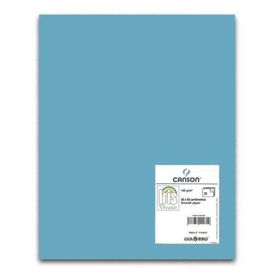 Cartulina CANSON Iris Vivaldi 50 x 65 cm. 185 g. Color Azul Cielo