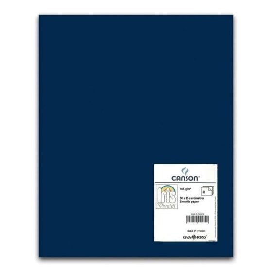 Cartulina CANSON Iris Vivaldi 50 x 65 cm. 185 g. Color Azul Ultramar