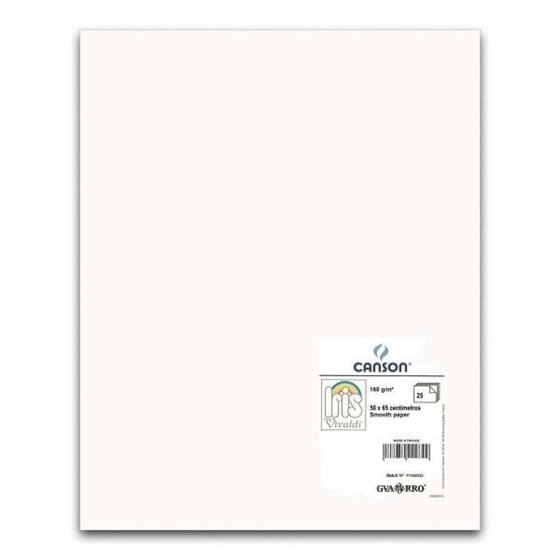 Cartulina CANSON Iris Vivaldi 50 x 65 cm. 185 g. Color Blanco