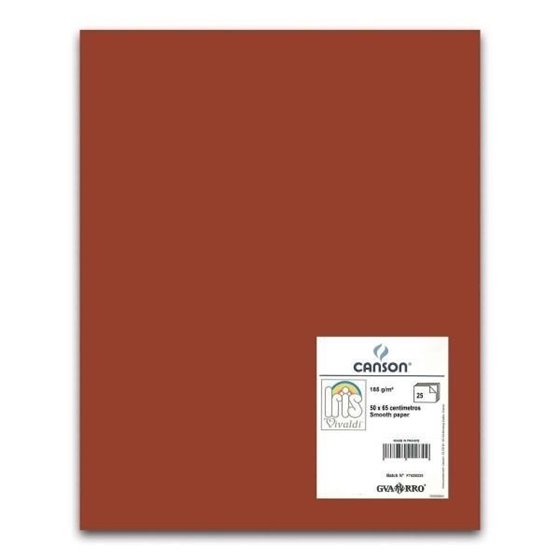 Cartulina CANSON Iris Vivaldi 50 x 65 cm. 185 g. Color Chocolate