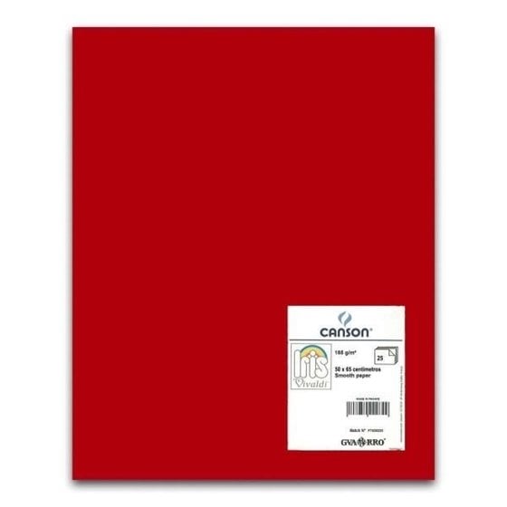 Cartulina CANSON Iris Vivaldi 50 x 65 cm. 185 g. Color Granate