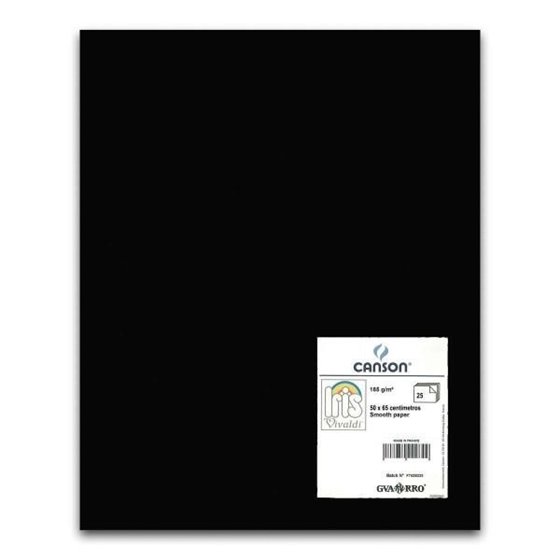 Cartulina CANSON Iris Vivaldi 50 x 65 cm. 185 g. Color Negro