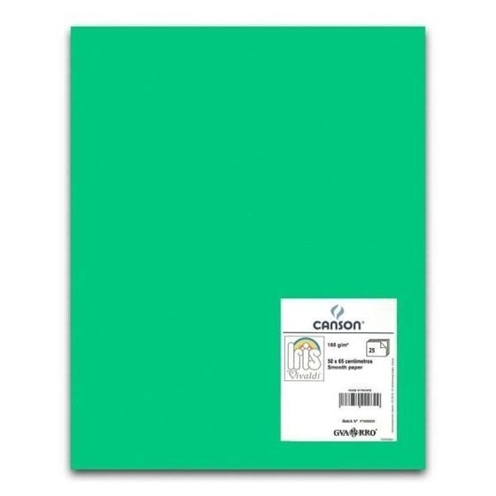 Cartulina CANSON Iris Vivaldi 50 x 65 cm. 185 g. Color Verde Manzana
