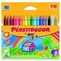 Ceras BIC Kids PLASTIDECOR Envase 18 COLORES